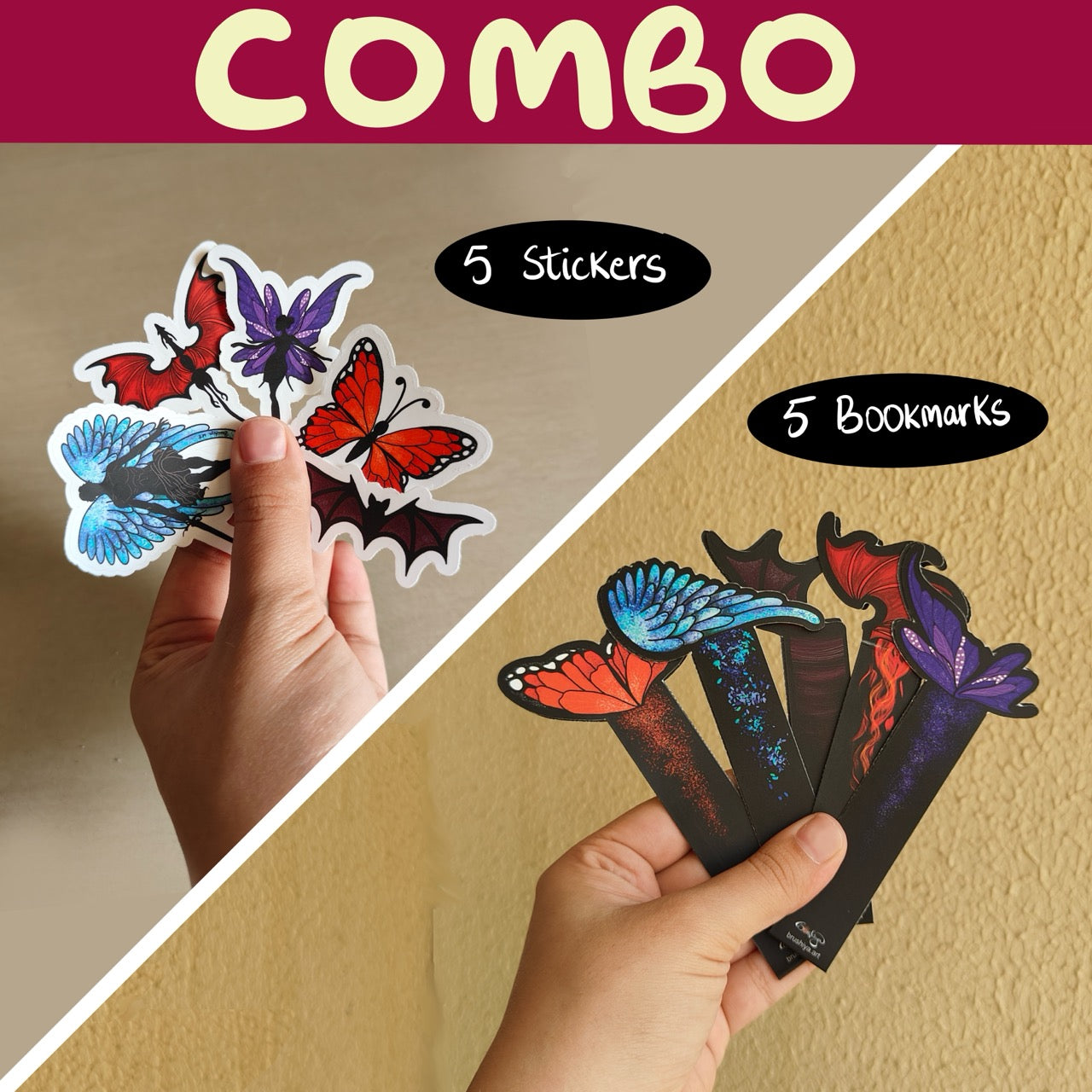Fantasy Bookmark and Sticker Combo